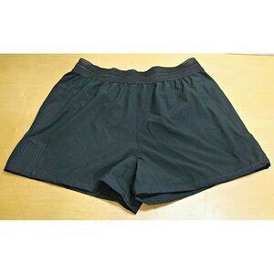 Umbro Womens Size Med Running Shorts Black Drawstring Elastic Waist Zip Pockets